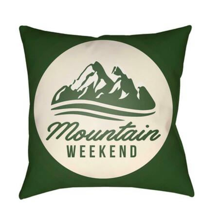 ARTISTIC WEAVERS Lodge Cabin Alp Poly Filled Pillow - Dark Green & Beige - 20 x 20 in. LGCB2054-2020